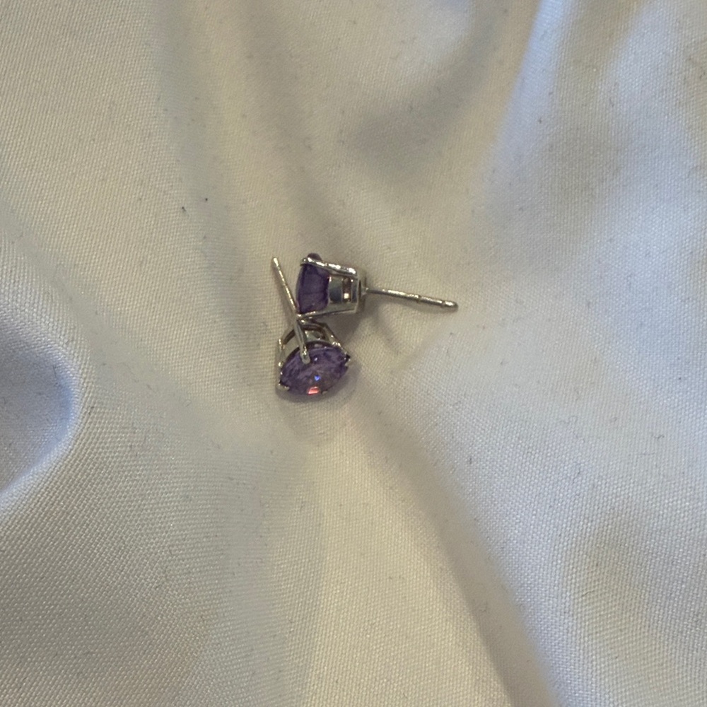 Elegant Purple Stud Earrings